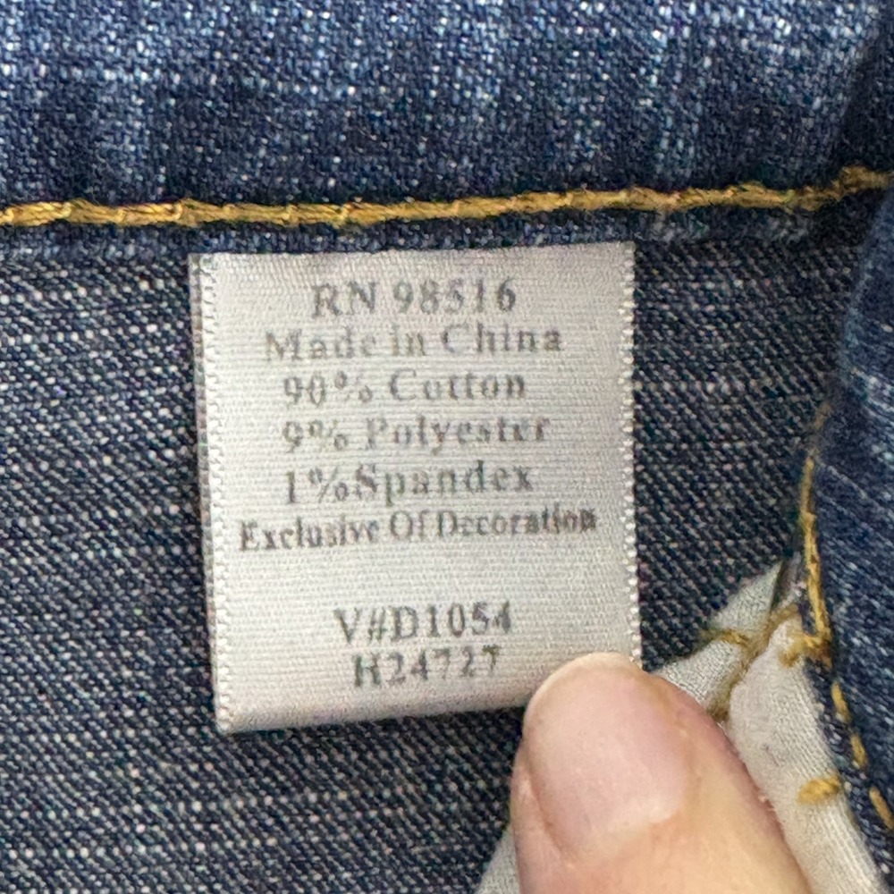 Coldwater Creek Women Straight Leg Jeans Size 12P Blue Denim Embroidered Beaded - Picture 4 of 13